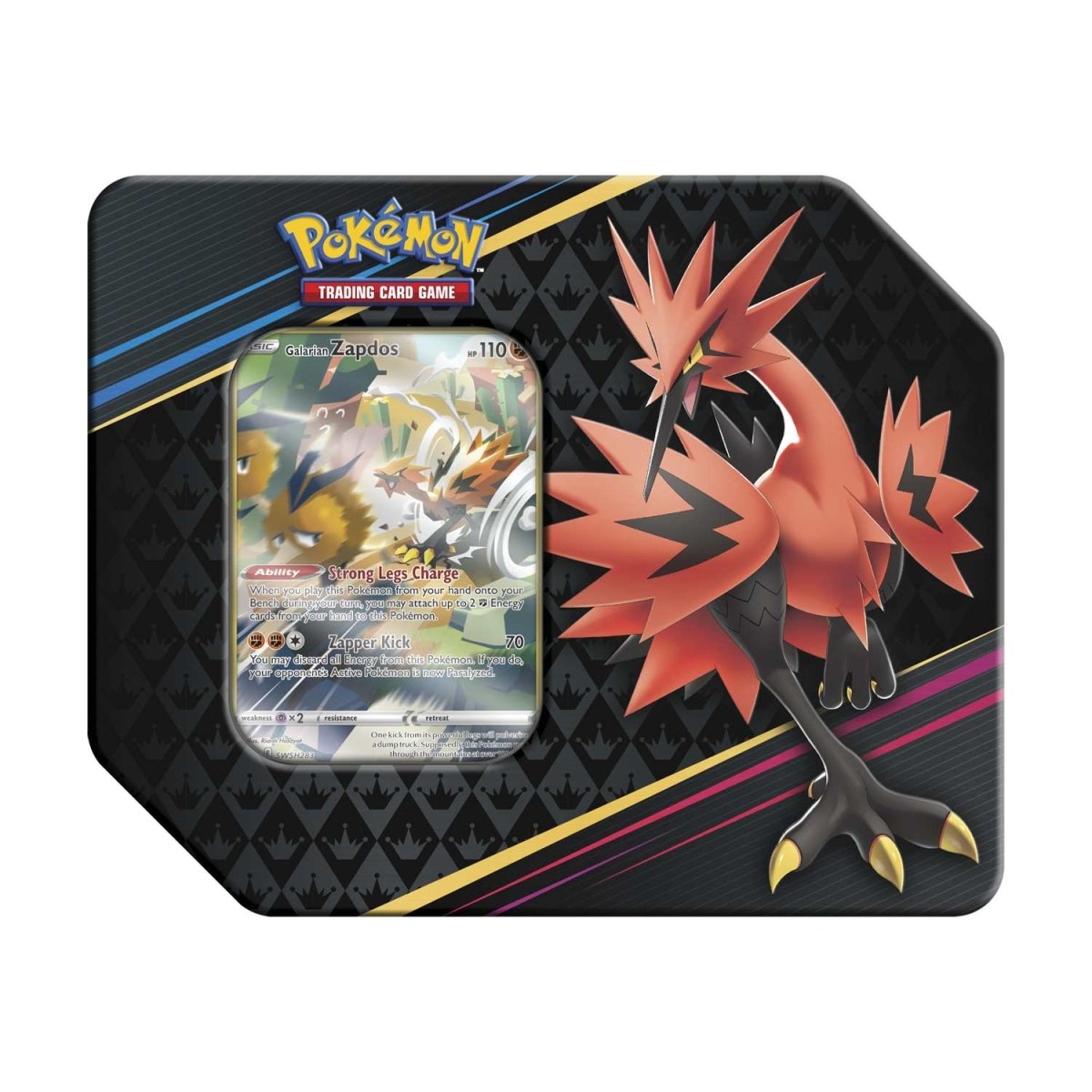 Galarian Zapdos: Pokémon TCG: Crown Zenith Tin - 5 Packs