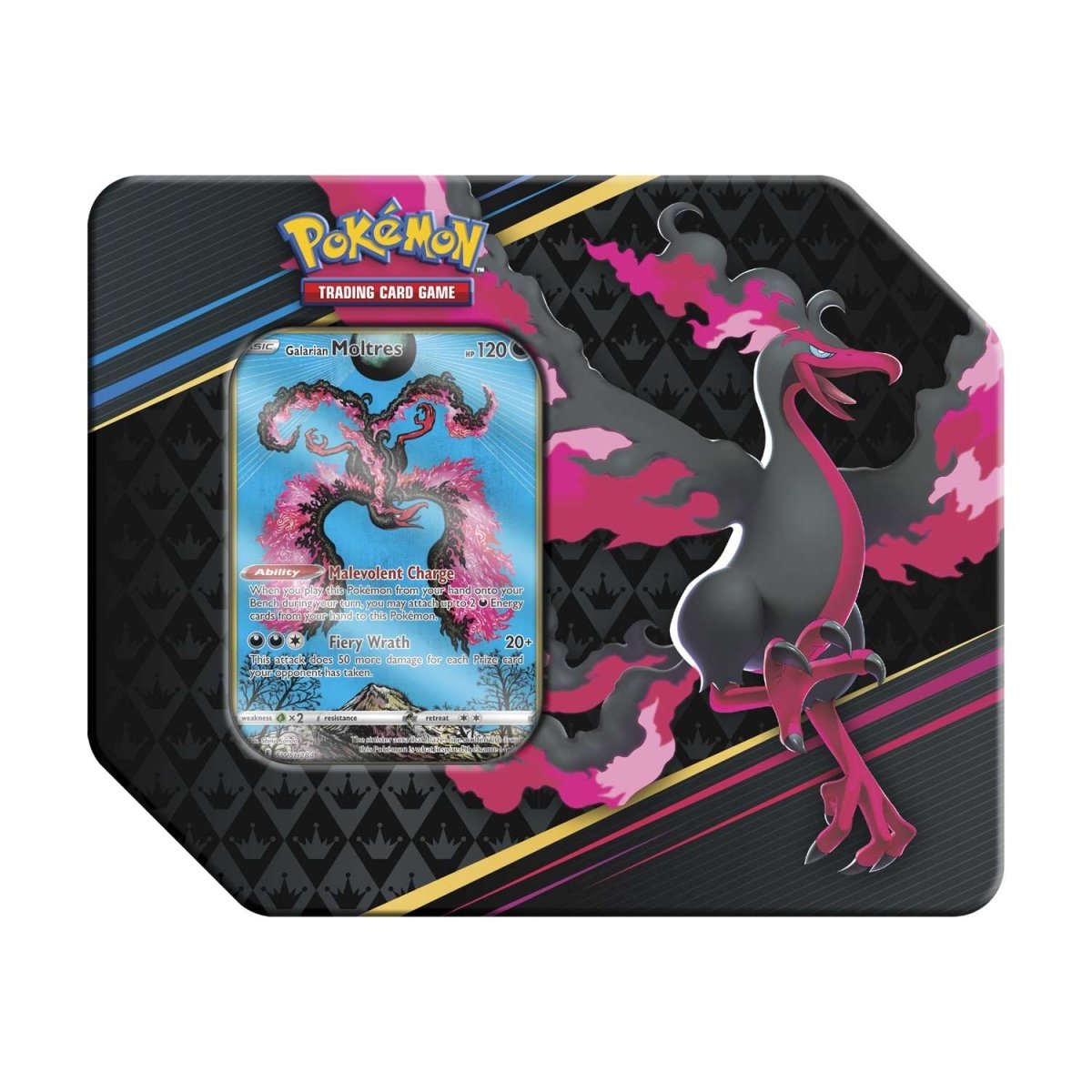 Moltres Galarian Tin: Pokémon TCG: Crown Zenith Tin - 5 Packs