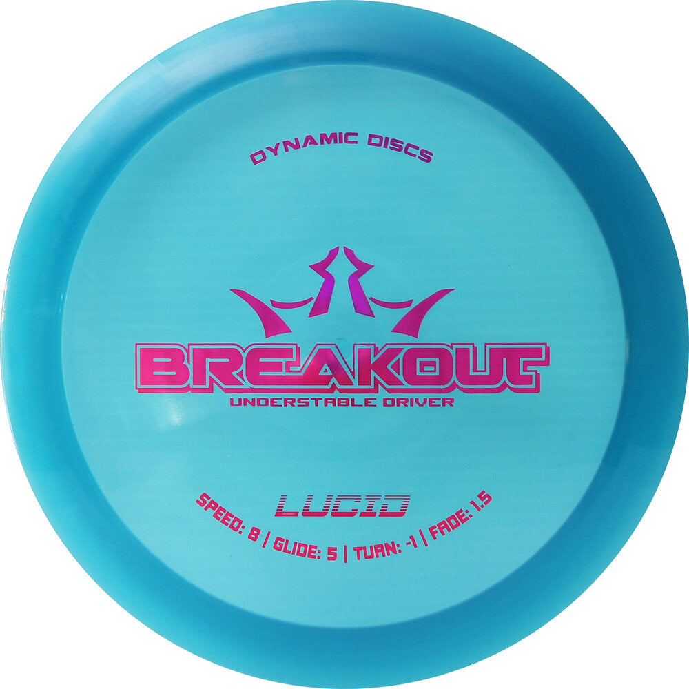 Representative image of Dynamic Discs Breakout disc golf disc; actual color and stamp may vary