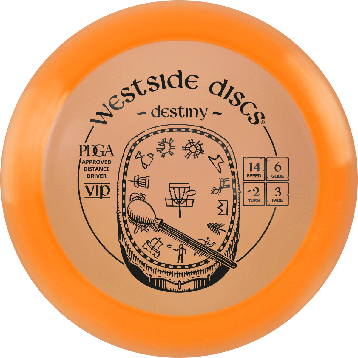 Representative image of Westside Discs Destiny disc golf disc; actual color and stamp may vary