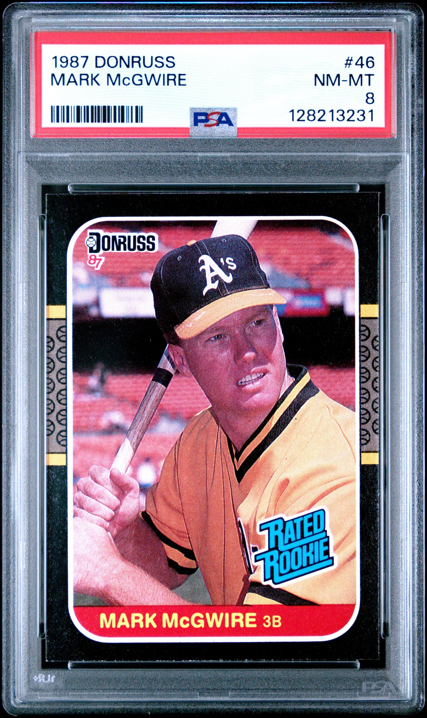 1987 DONRUSS 46 MARK McGWIRE - NEAR MINT-MINT 8