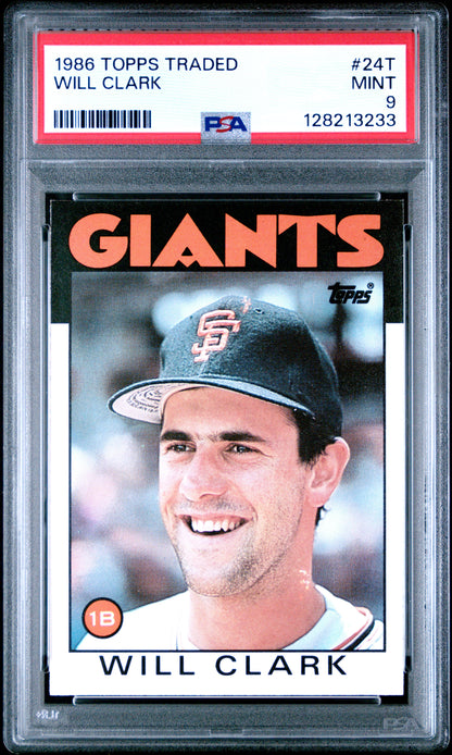 1986 TOPPS TRADED 24T WILL CLARK - MINT 9