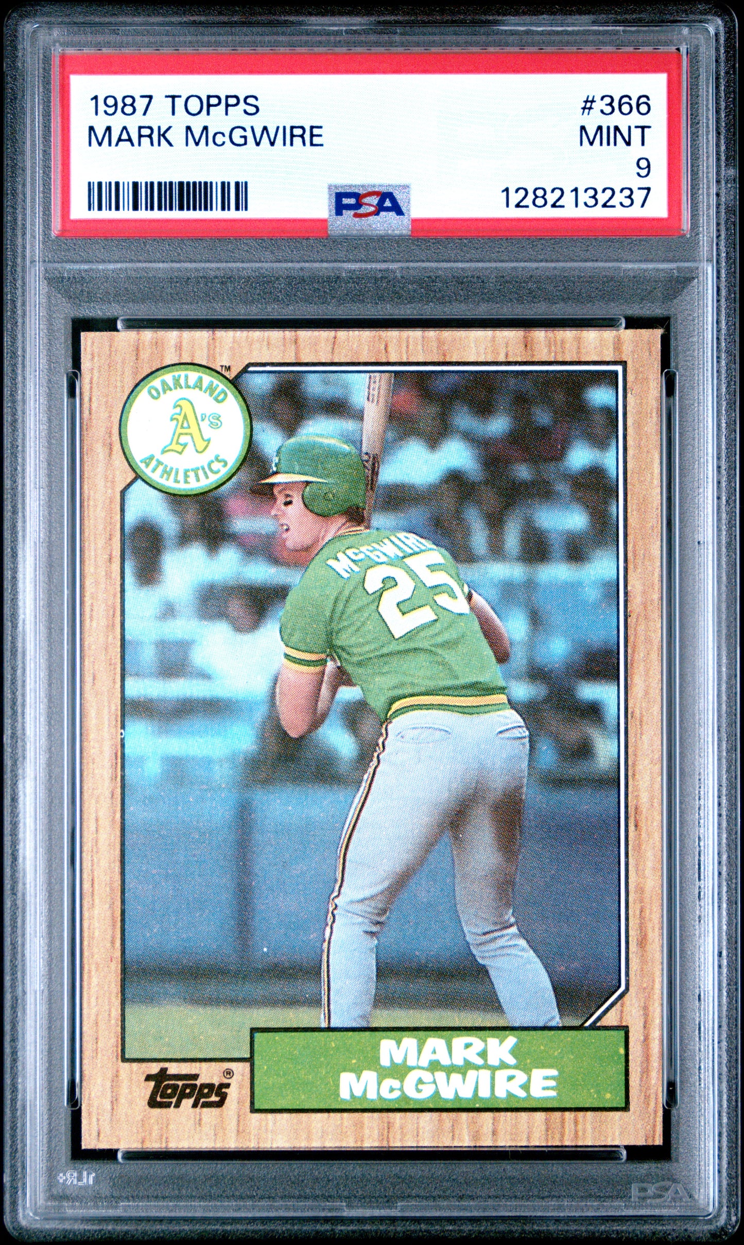 1987 TOPPS 366 MARK McGWIRE  - MINT 9