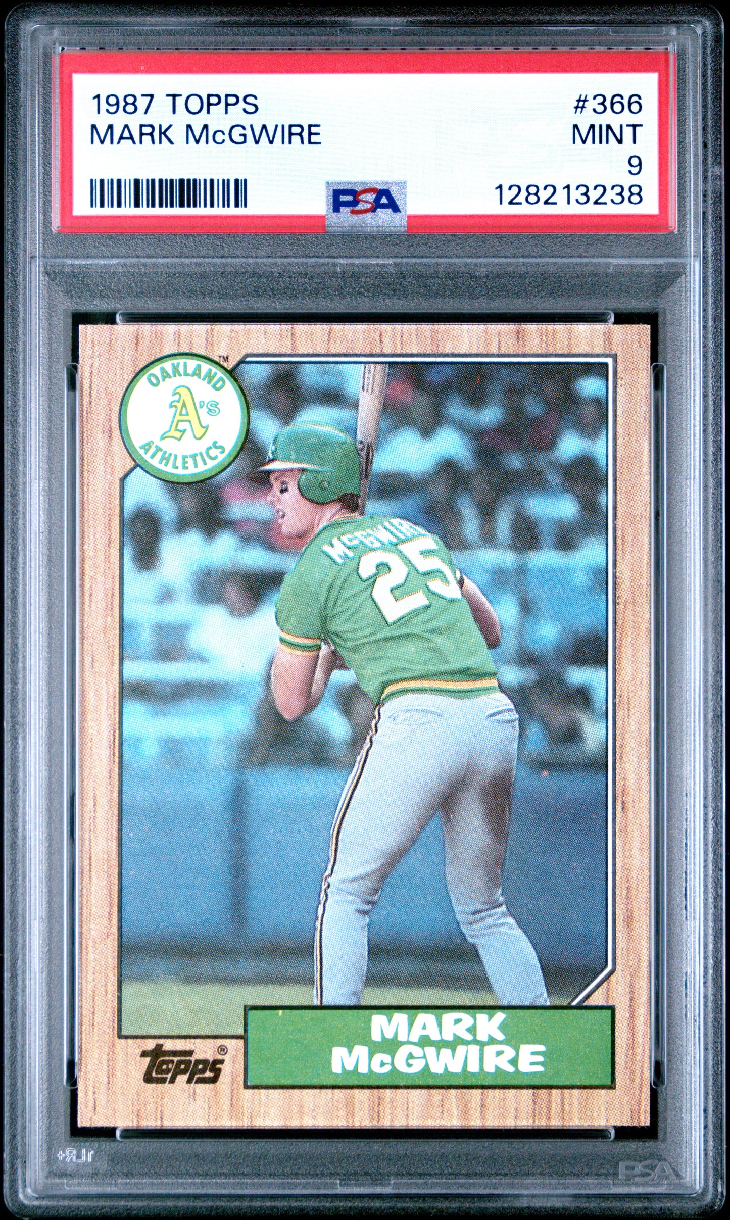 1987 TOPPS 366 MARK McGWIRE  - MINT 9