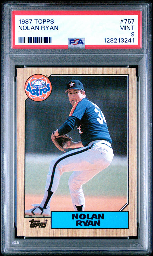 1987 TOPPS 757 NOLAN RYAN - MINT 9