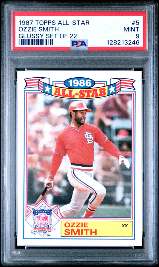 1987 TOPPS ALL-STAR GLOSSY SET OF 22 5 OZZIE SMITH - MINT 9
