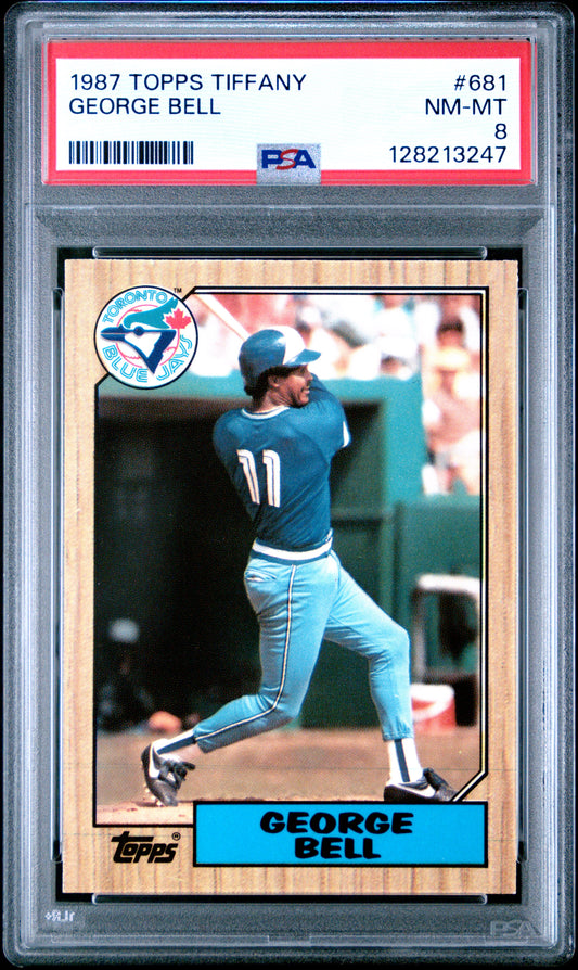 1987 TOPPS TIFFANY 681 GEORGE BELL  - NEAR MINT-MINT 8