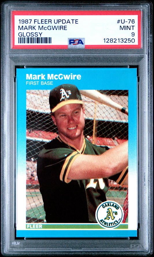1987 FLEER UPDATE GLOSSY U-76 MARK McGWIRE - MINT 9