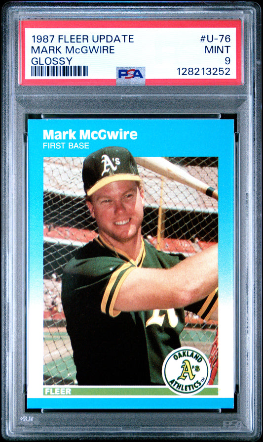 1987 FLEER UPDATE GLOSSY U-76 MARK McGWIRE - MINT 9