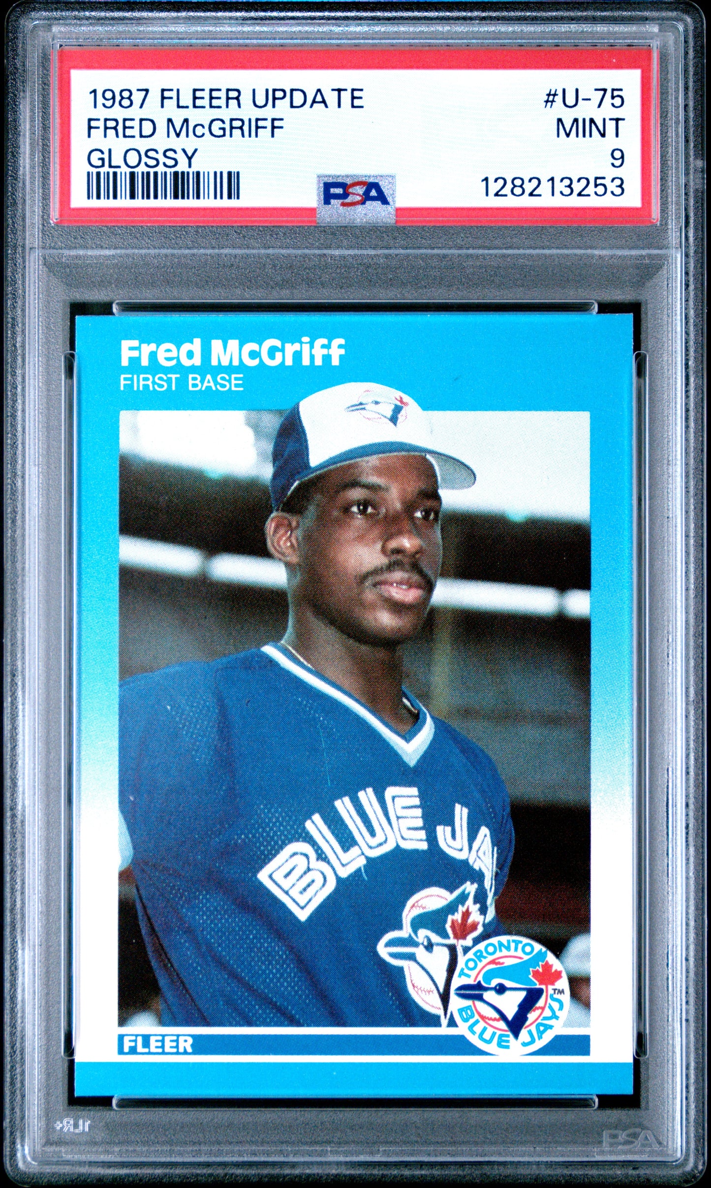1987 FLEER UPDATE GLOSSY U-75 FRED McGRIFF - MINT 9