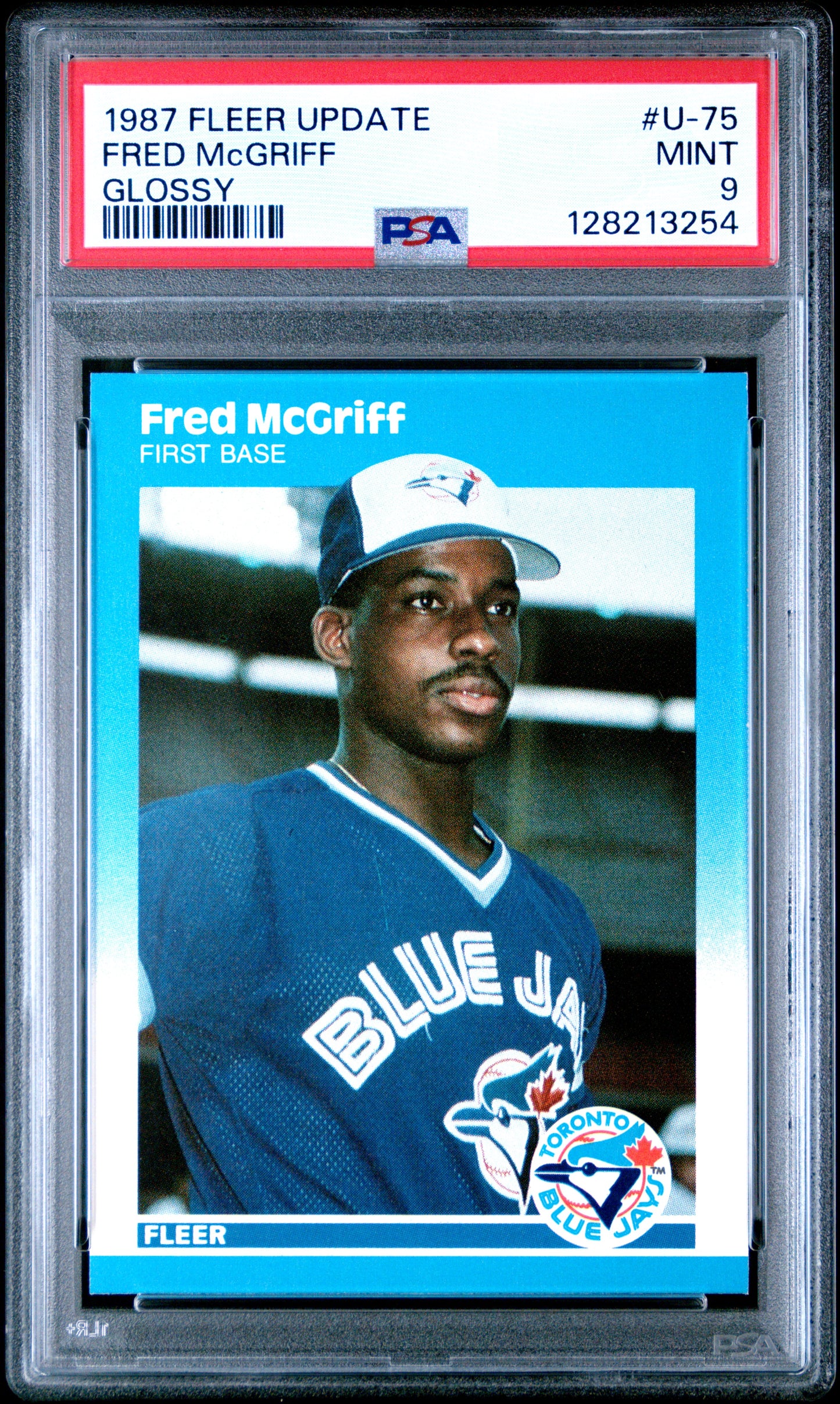 1987 FLEER UPDATE GLOSSY U-75 FRED McGRIFF - MINT 9