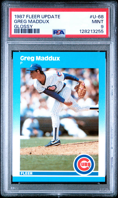 1987 FLEER UPDATE GLOSSY U-68 GREG MADDUX - MINT 9