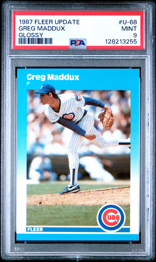 1987 FLEER UPDATE GLOSSY U-68 GREG MADDUX - MINT 9