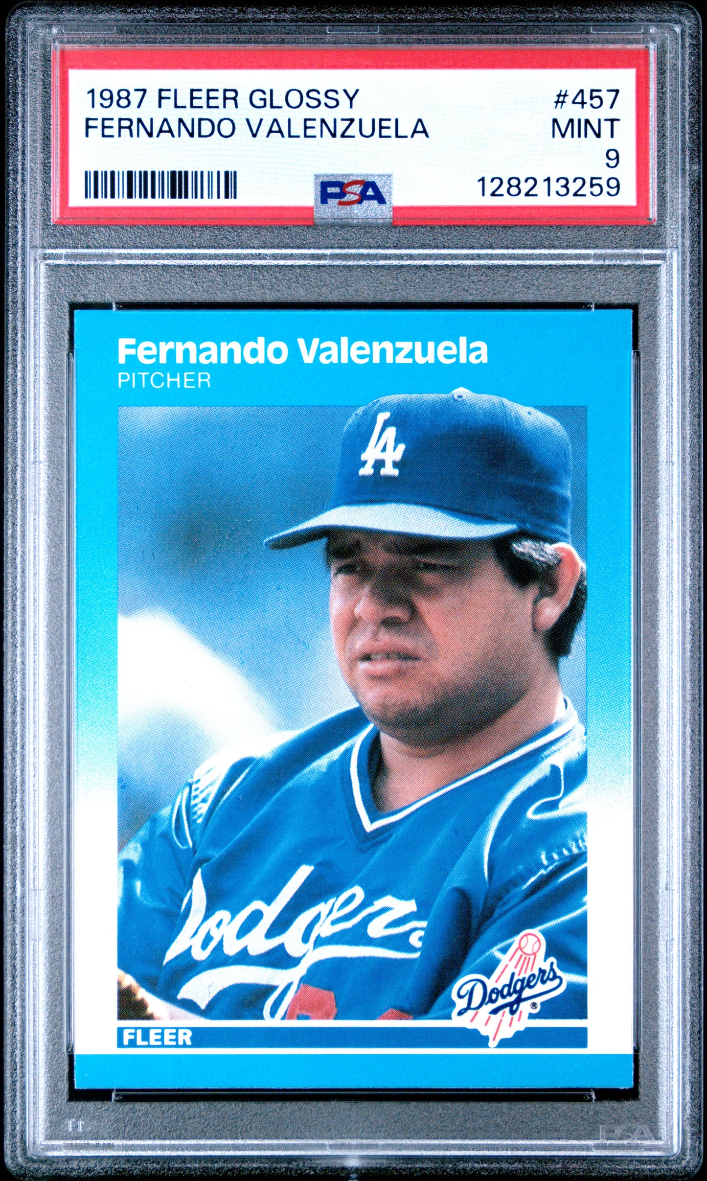 1987 FLEER GLOSSY 457 FERNANDO VALENZUELA - MINT 9