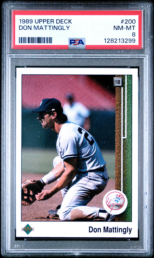 1989 UPPER DECK 200 DON MATTINGLY - NEAR MINT-MINT 8