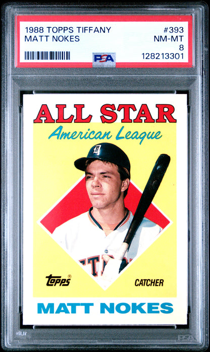 1988 TOPPS TIFFANY 393 MATT NOKES  - NEAR MINT-MINT 8