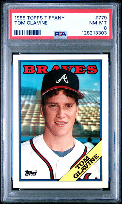 1988 TOPPS TIFFANY 779 TOM GLAVINE  - NEAR MINT-MINT 8
