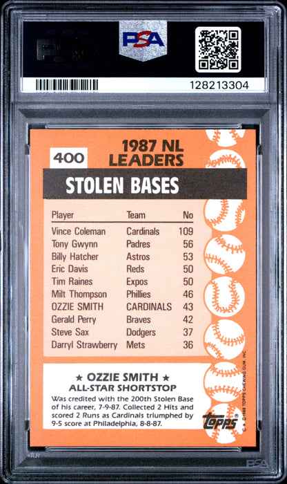 1988 TOPPS TIFFANY 400 OZZIE SMITH  - NEAR MINT-MINT 8