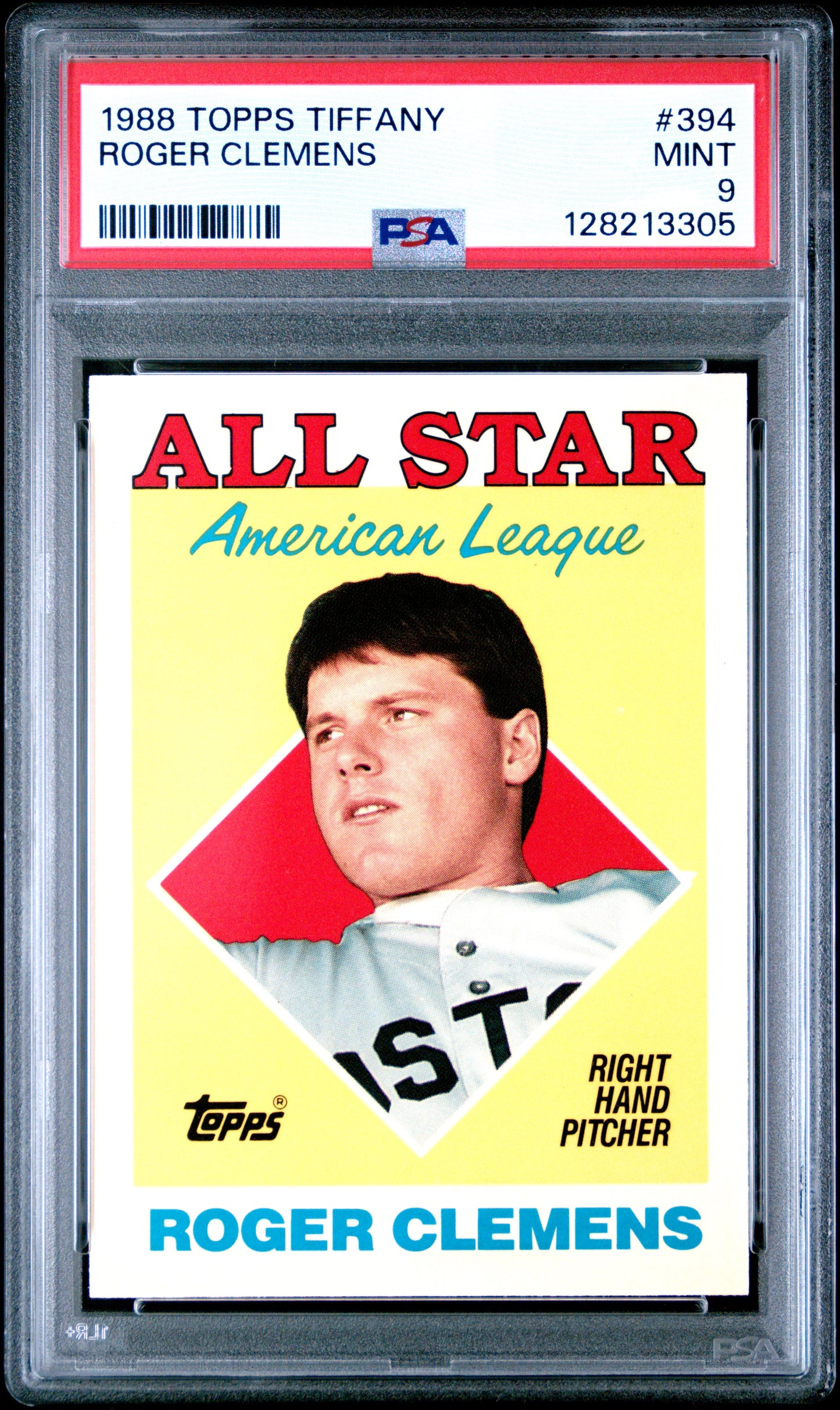 1988 TOPPS TIFFANY 394 ROGER CLEMENS  - MINT 9