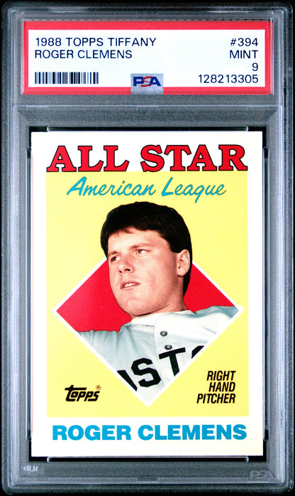 1988 TOPPS TIFFANY 394 ROGER CLEMENS  - MINT 9