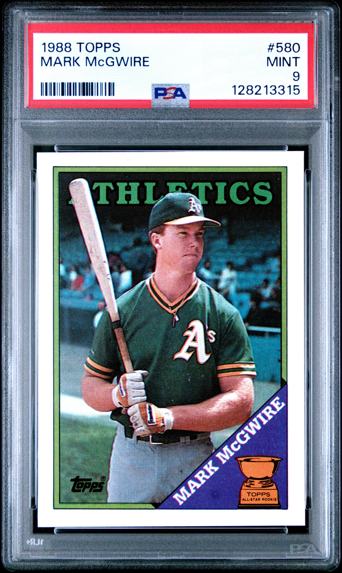 1988 TOPPS 580 MARK McGWIRE - MINT 9