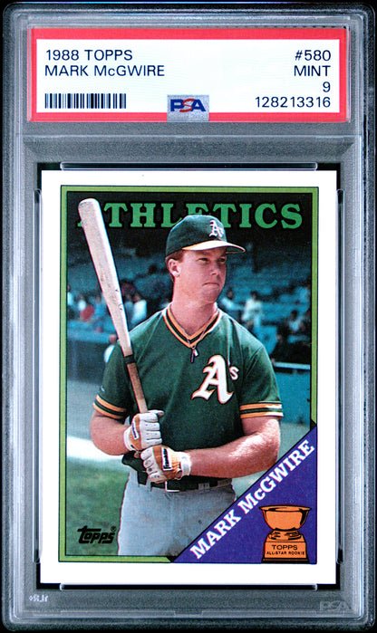1988 TOPPS 580 MARK McGWIRE - MINT 9