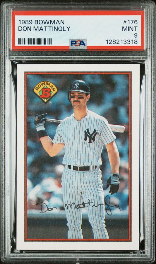 1989 BOWMAN 176 DON MATTINGLY  - MINT 9