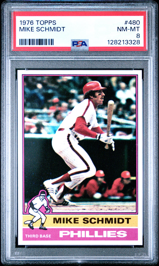 1976 TOPPS 480 MIKE SCHMIDT - NEAR MINT-MINT 8