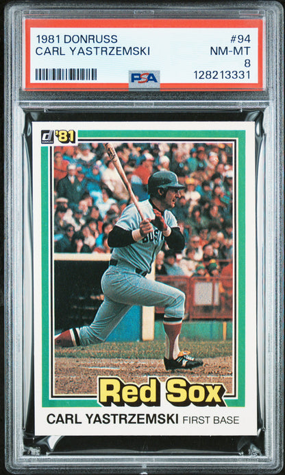 1981 DONRUSS 94 CARL YASTRZEMSKI  - NEAR MINT-MINT 8