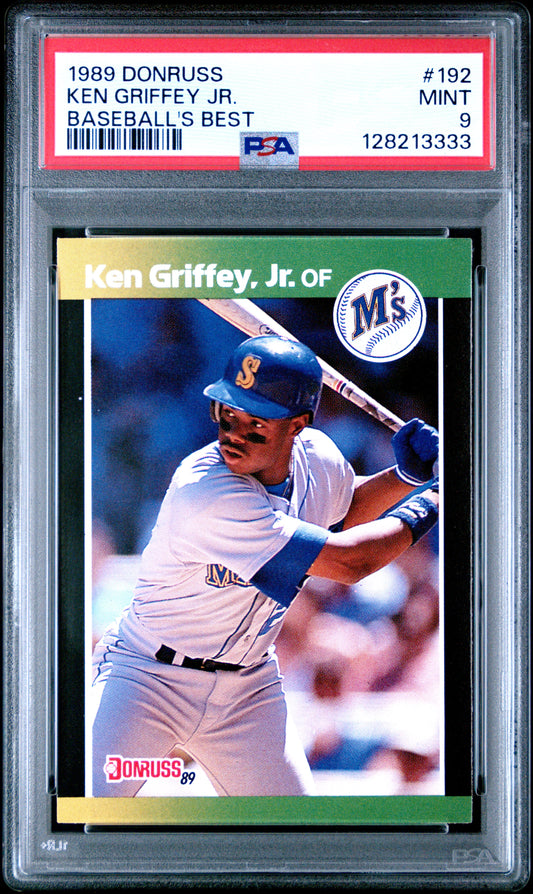 1989 DONRUSS BASEBALL'S BEST 192 KEN GRIFFEY JR.  - MINT 9