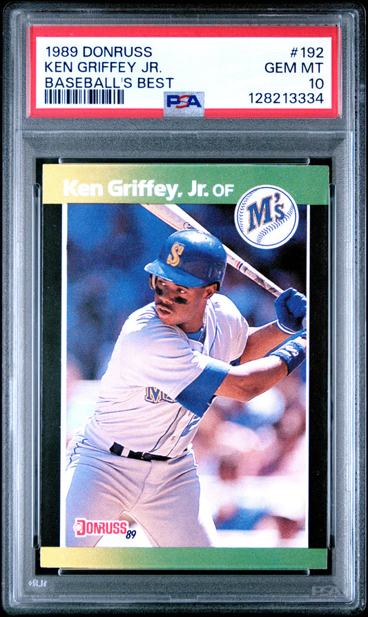 1989 DONRUSS BASEBALL'S BEST 192 KEN GRIFFEY JR.  - GEM MINT 10