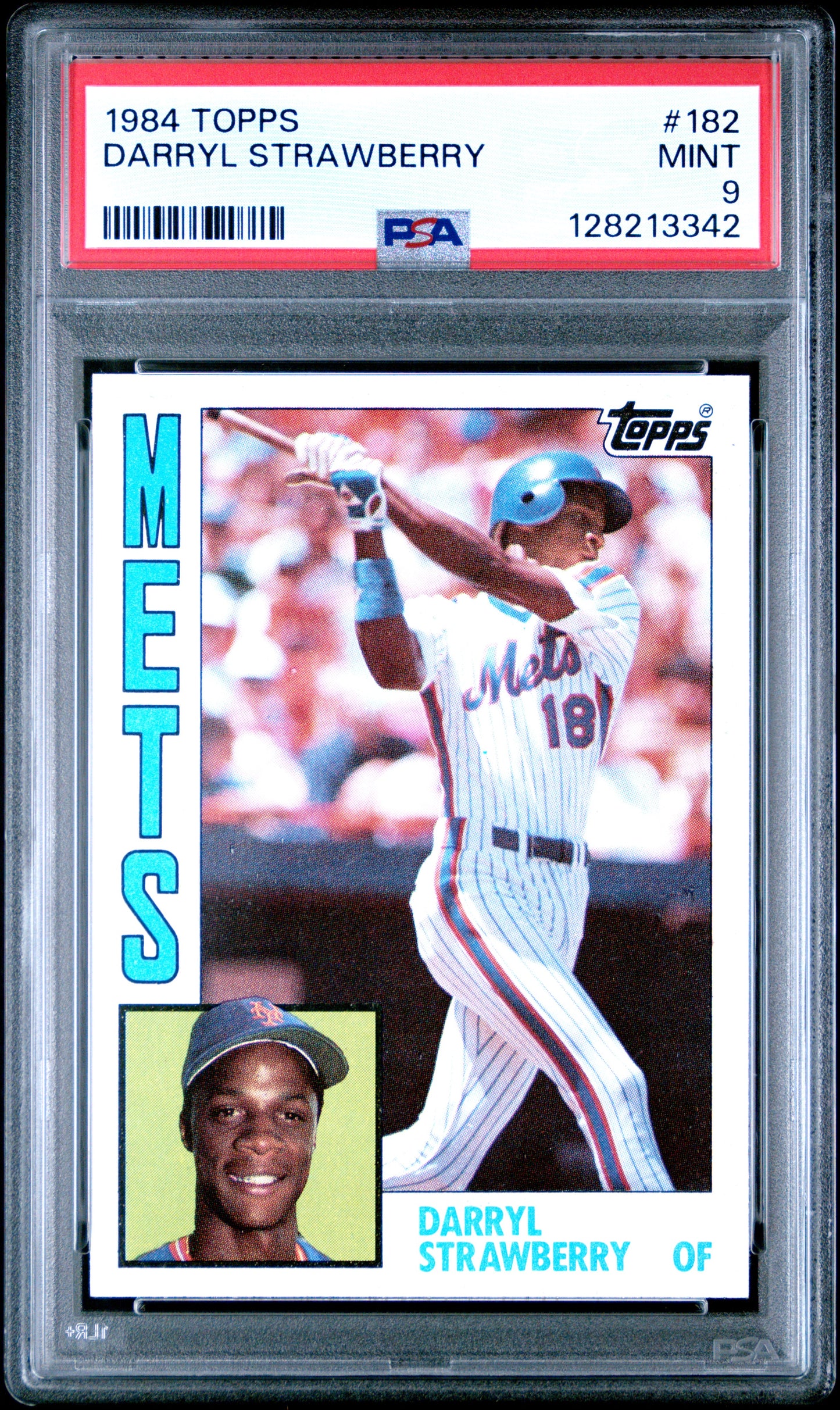 1984 TOPPS 182 DARRYL STRAWBERRY - MINT 9