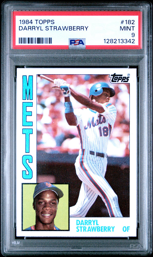1984 TOPPS 182 DARRYL STRAWBERRY - MINT 9