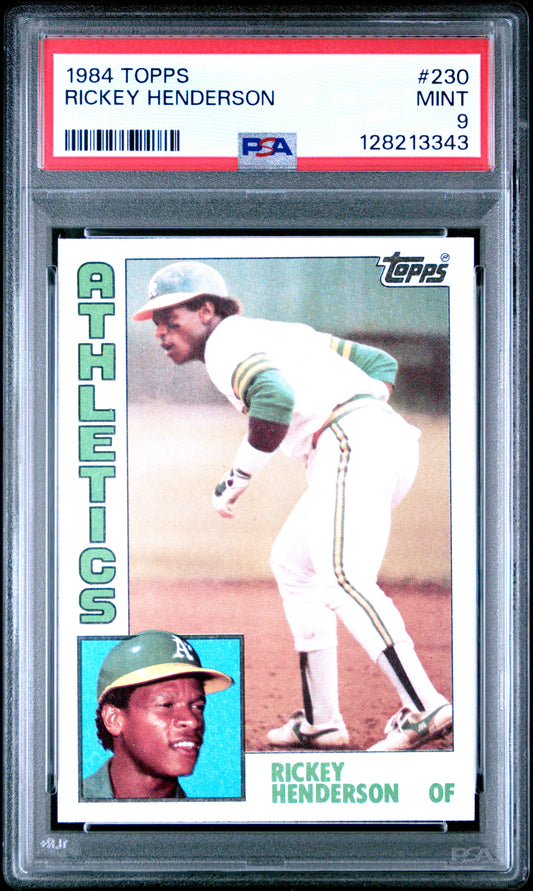 1984 TOPPS 230 RICKEY HENDERSON  - MINT 9