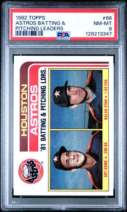 1982 TOPPS 66 ASTROS BATTING & PITCHING LEADERS - NEAR MINT-MINT 8