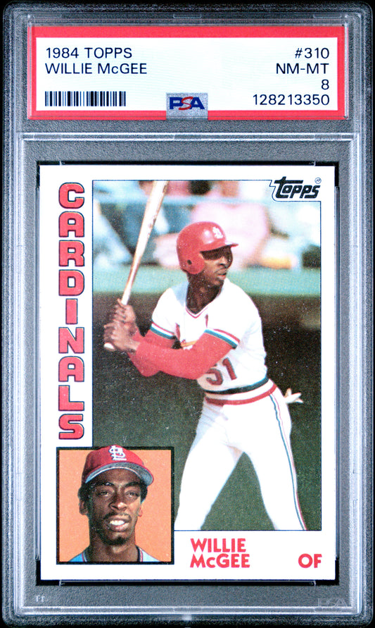 1984 TOPPS 310 WILLIE McGEE  - NEAR MINT-MINT 8