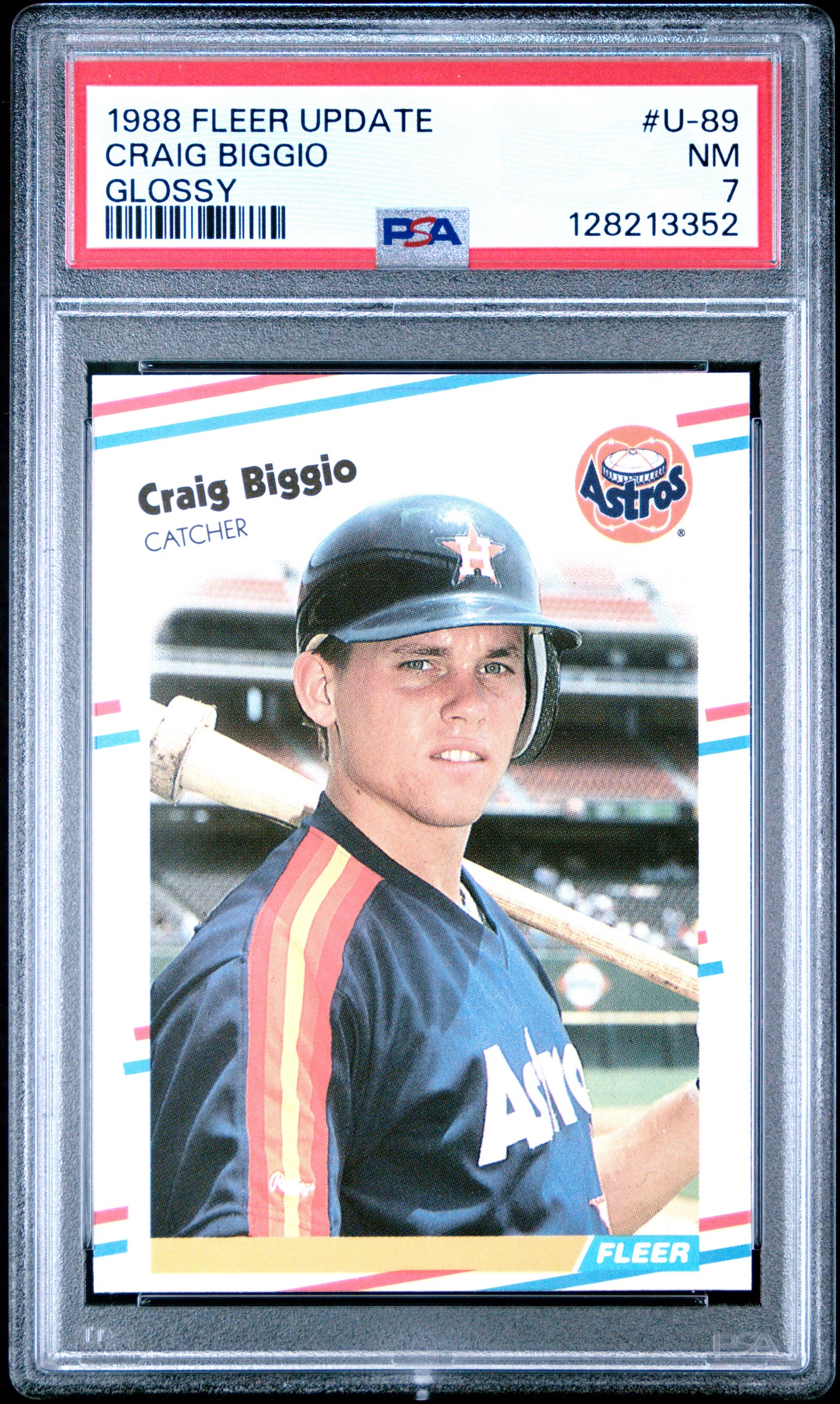 1988 FLEER UPDATE GLOSSY U-89 CRAIG BIGGIO - NEAR MINT 7