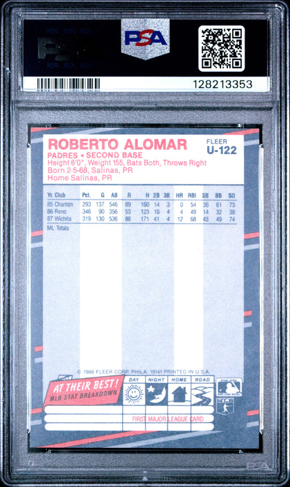 1988 FLEER UPDATE GLOSSY U-122 ROBERTO ALOMAR - MINT 9