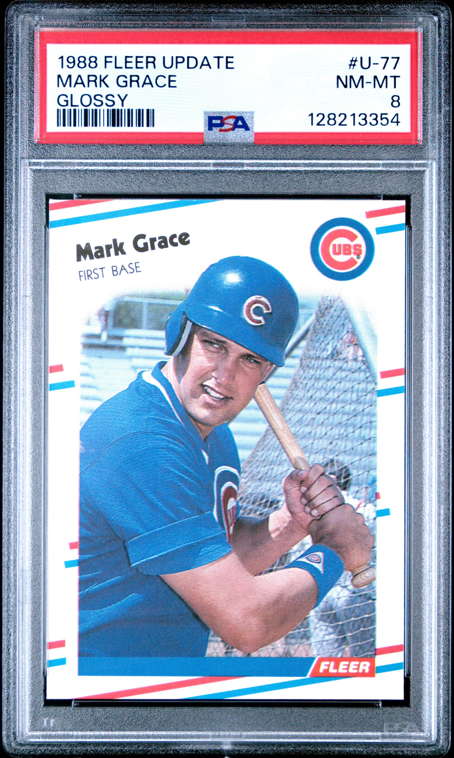 1988 FLEER UPDATE GLOSSY U-77 MARK GRACE - NEAR MINT-MINT 8