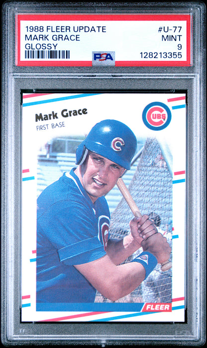 1988 FLEER UPDATE GLOSSY U-77 MARK GRACE - MINT 9
