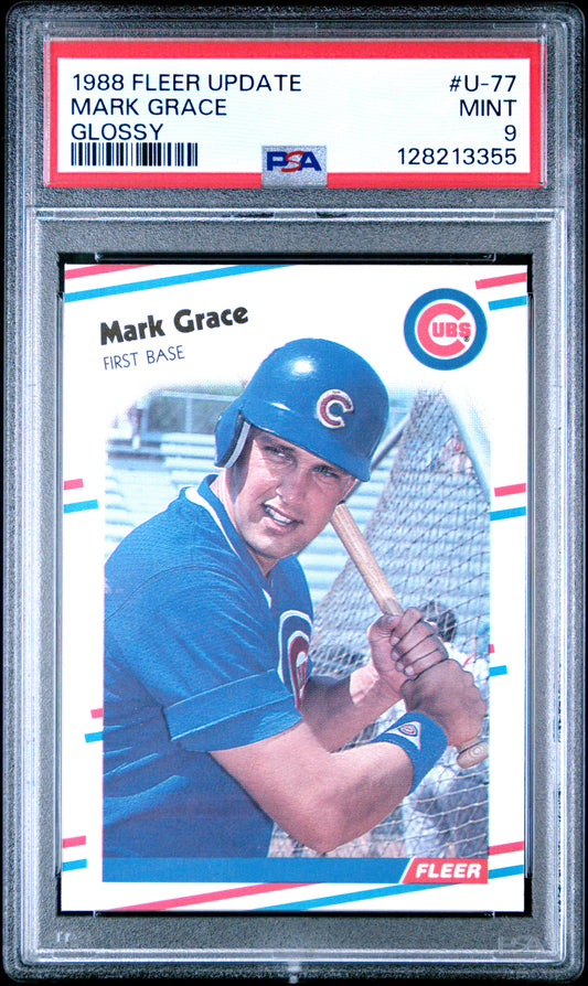 1988 FLEER UPDATE GLOSSY U-77 MARK GRACE - MINT 9