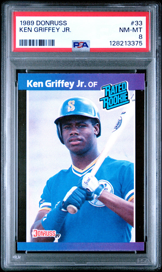 1989 DONRUSS 33 KEN GRIFFEY JR.  - NEAR MINT-MINT 8