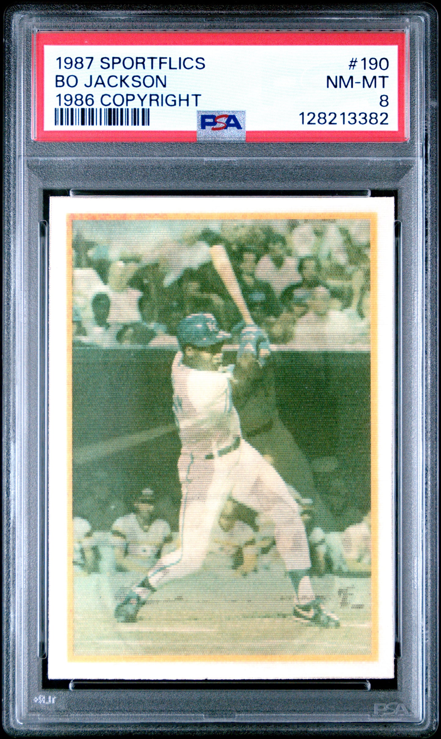 1987 SPORTFLICS 190 BO JACKSON 1986 COPYRIGHT - NEAR MINT-MINT 8