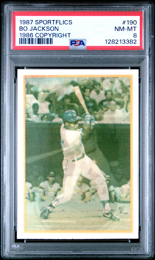1987 SPORTFLICS 190 BO JACKSON 1986 COPYRIGHT - NEAR MINT-MINT 8