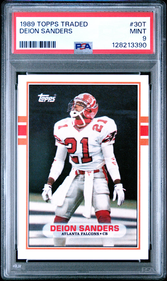 1989 TOPPS TRADED 30T DEION SANDERS  - MINT 9