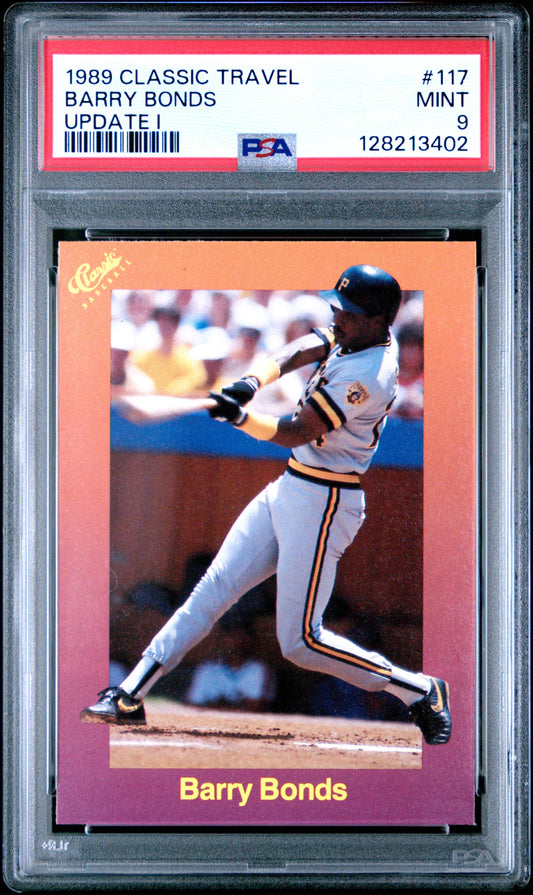 1989 CLASSIC TRAVEL UPDATE I 117 BARRY BONDS - MINT 9