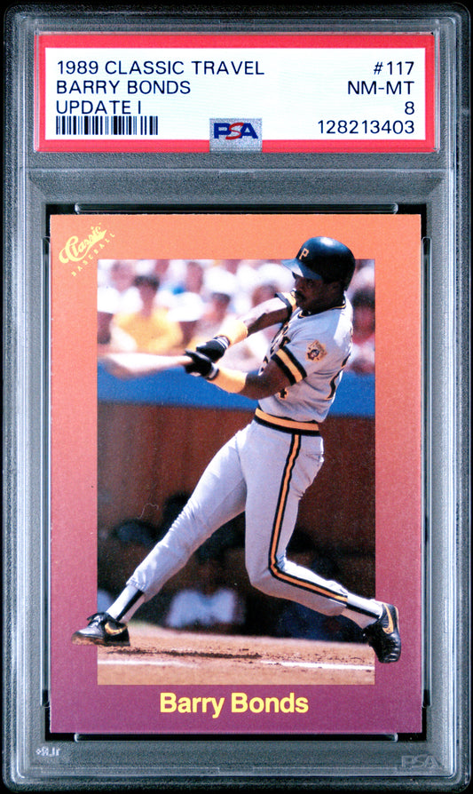 1989 CLASSIC TRAVEL UPDATE I 117 BARRY BONDS - NEAR MINT-MINT 8