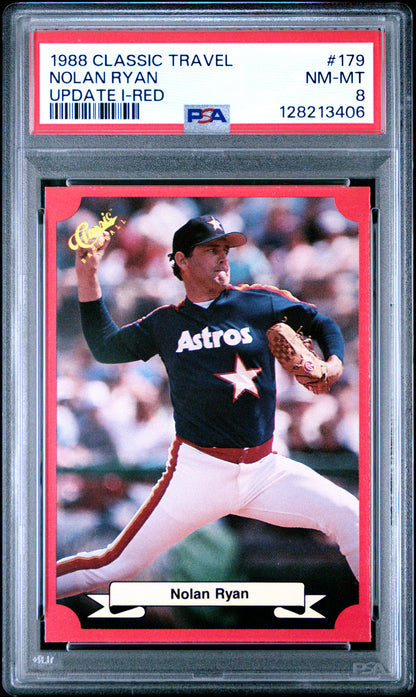 1988 CLASSIC TRAVEL UPDATE I 179 NOLAN RYAN RED - NEAR MINT-MINT 8
