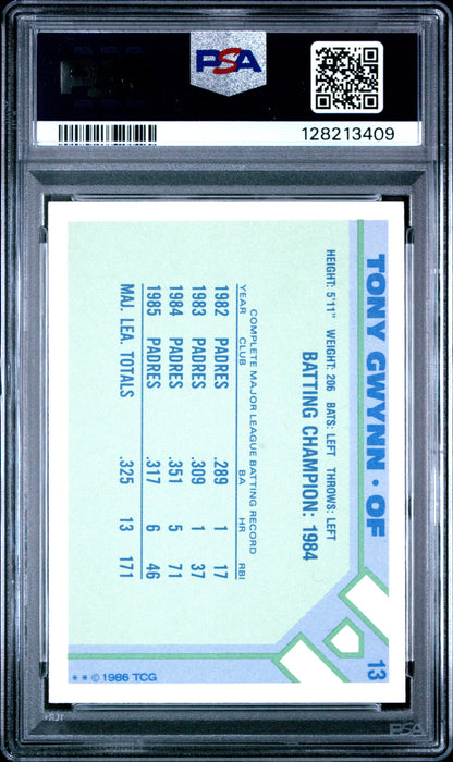 1986 WOOLWORTH 13 TONY GWYNN  - GEM MINT 10