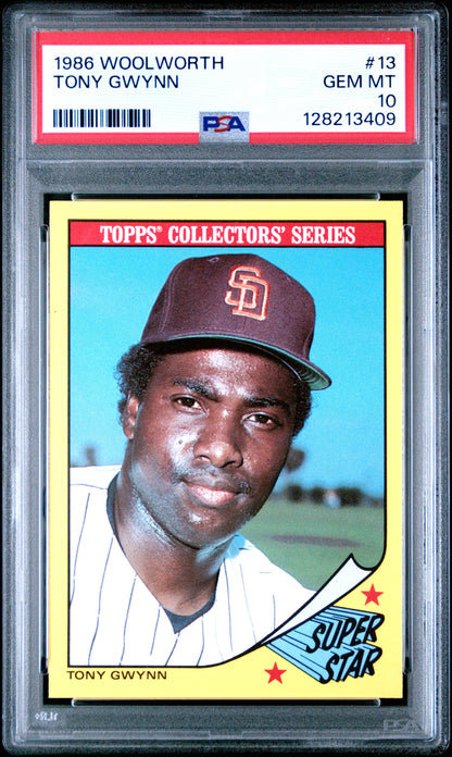 1986 WOOLWORTH 13 TONY GWYNN  - GEM MINT 10